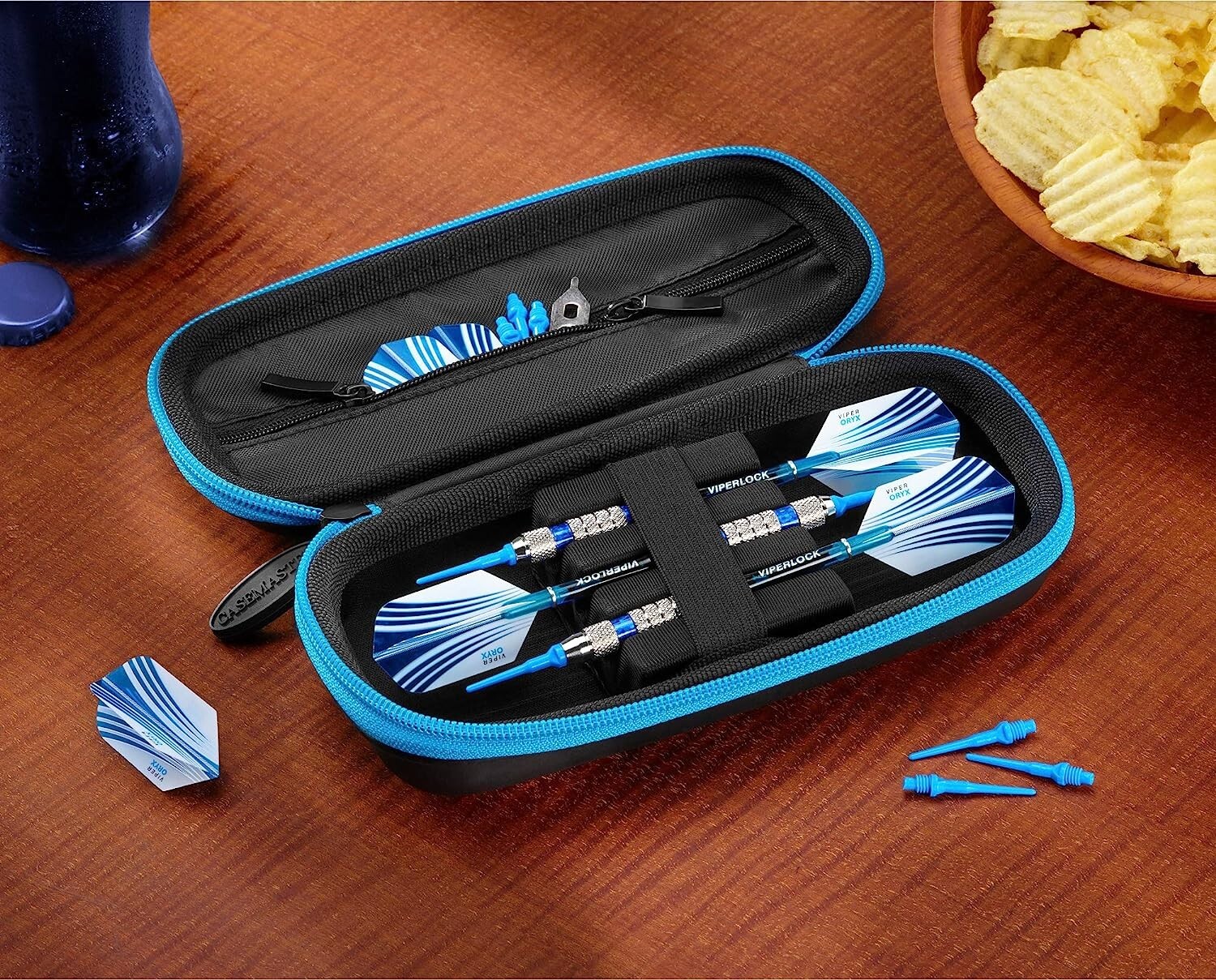 Casemaster Warden Dart Case for Steel and Soft Tip Darts, with a Tough EVA Foam
