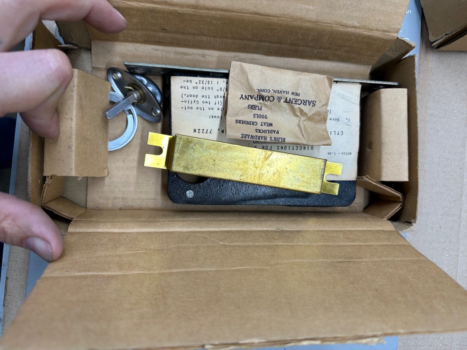 VINTAGE SARGENT DCM 772 MORTISE LOCK, NEW BUT OLD STOCK