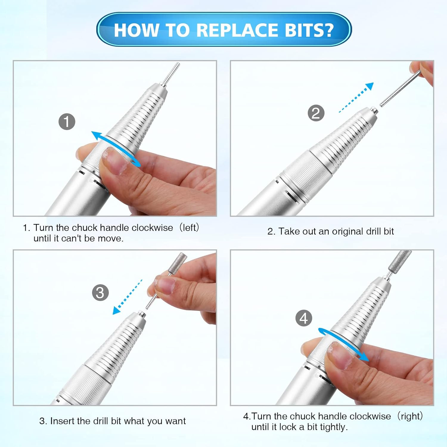 (Need Portable Host) Updated Handpiece for -102 Nail Drill Machine Part, 30000