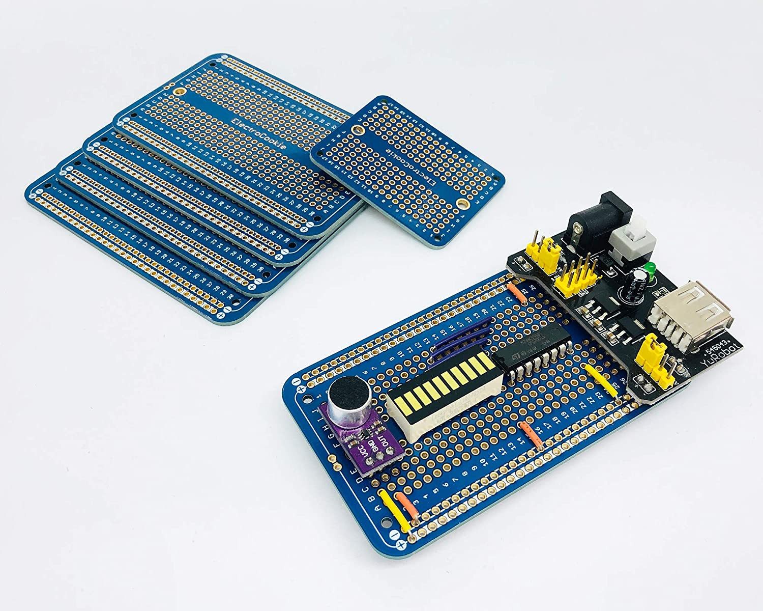 Electrocookie Solderable Breadboard PCB Board for Electronics Projects Compatibl