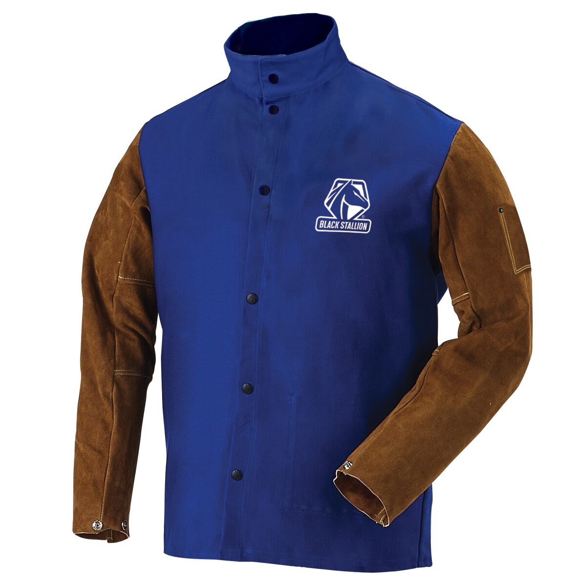 Black Stallion Royal Blue 9oz FR Hybrid Welding Jacket (Medium) (FRB9-30C/BS)