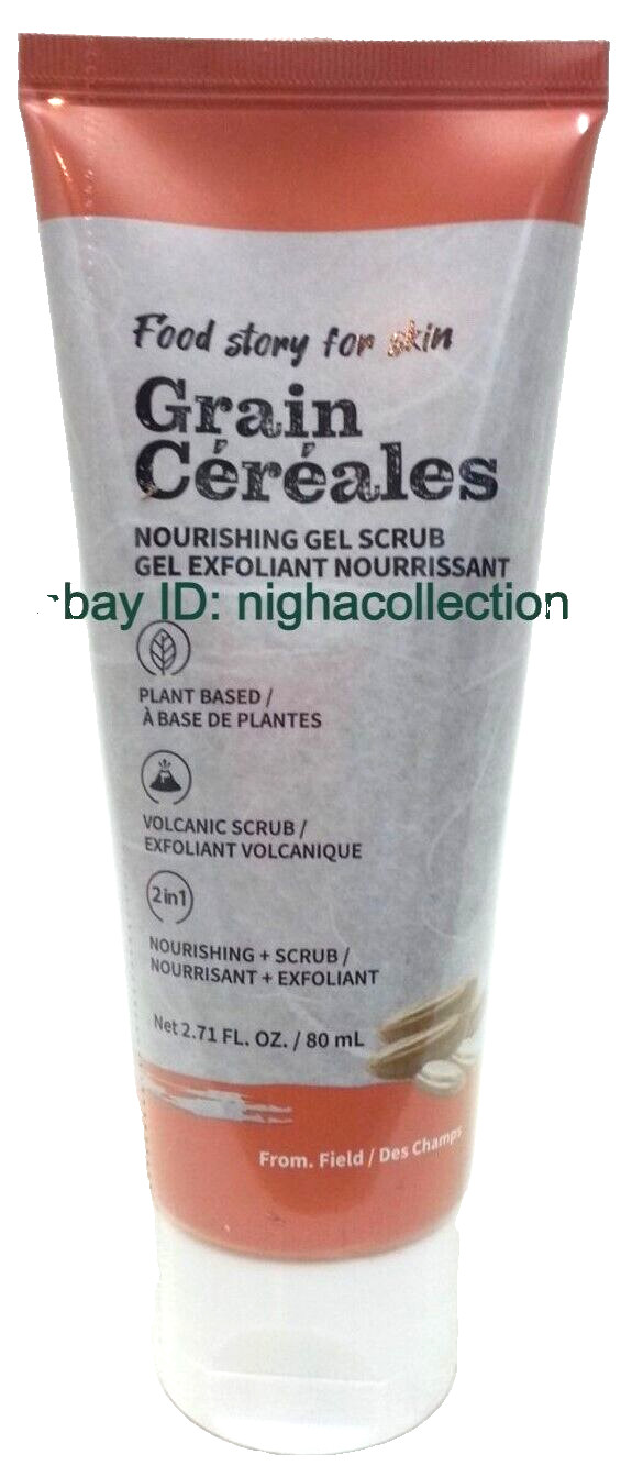 ( 1 ) Food Story for skin GRAIN NOURISHING GEL SCRUB 2.71 oz NEW SEALED