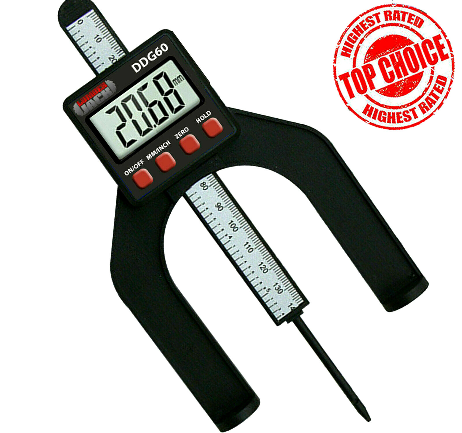 Digital Depth Gauge LCD Display 0- 85mm 60mm Jaw for Routers Table & Saws