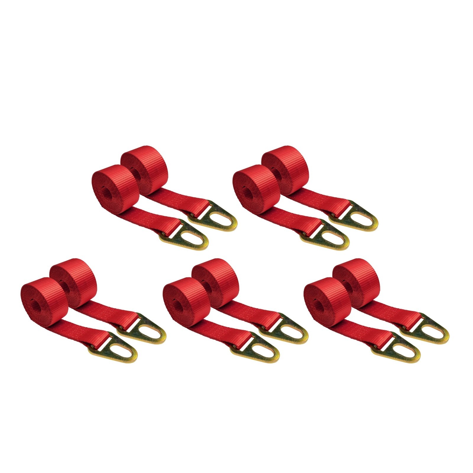 USA 10 Pack 2" x 10' Chevron Wheel Lift Lasso Strap w/ Keyhole For Auto Tie Down