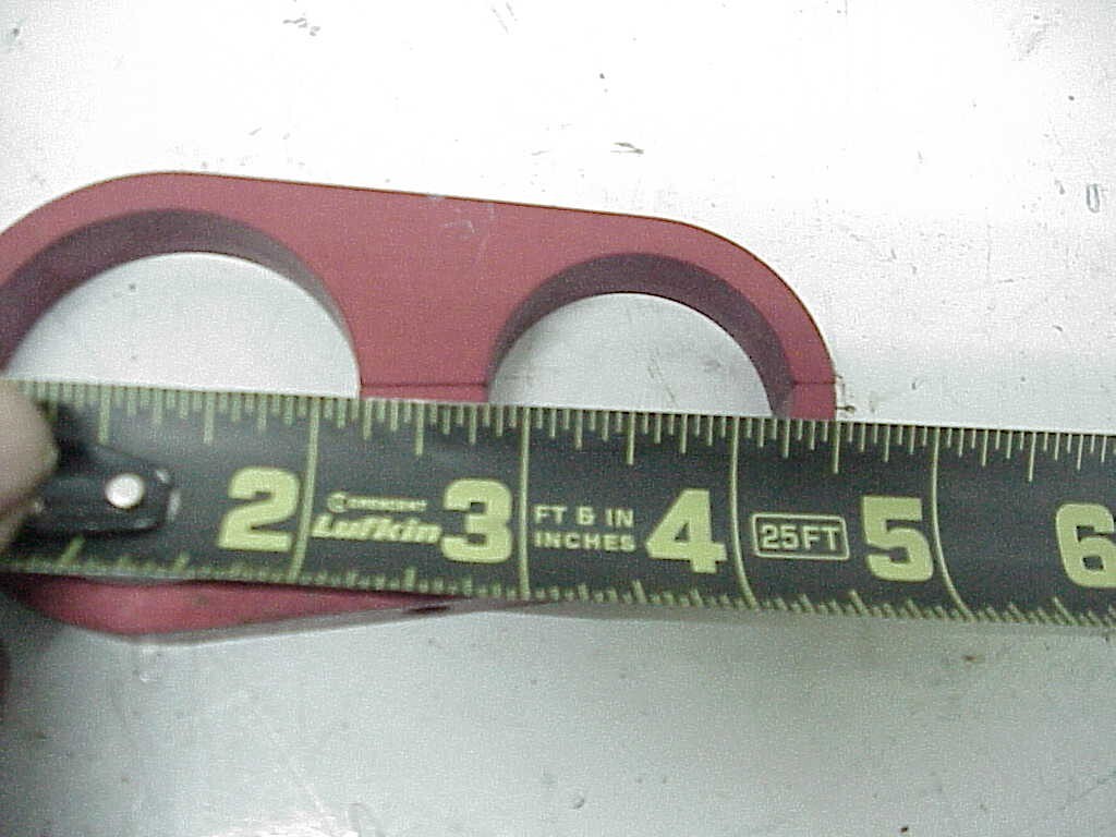 Red Aluminum 1.994" x 1.500" Fuel Filter Mount Bracket IMCA