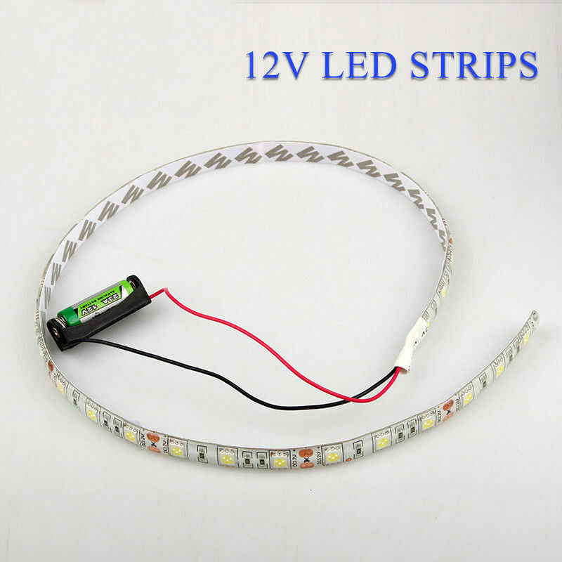 DC12V Battery Powered LED Strip 5050 SMD 3led - 30 led White Waterproof Flexible