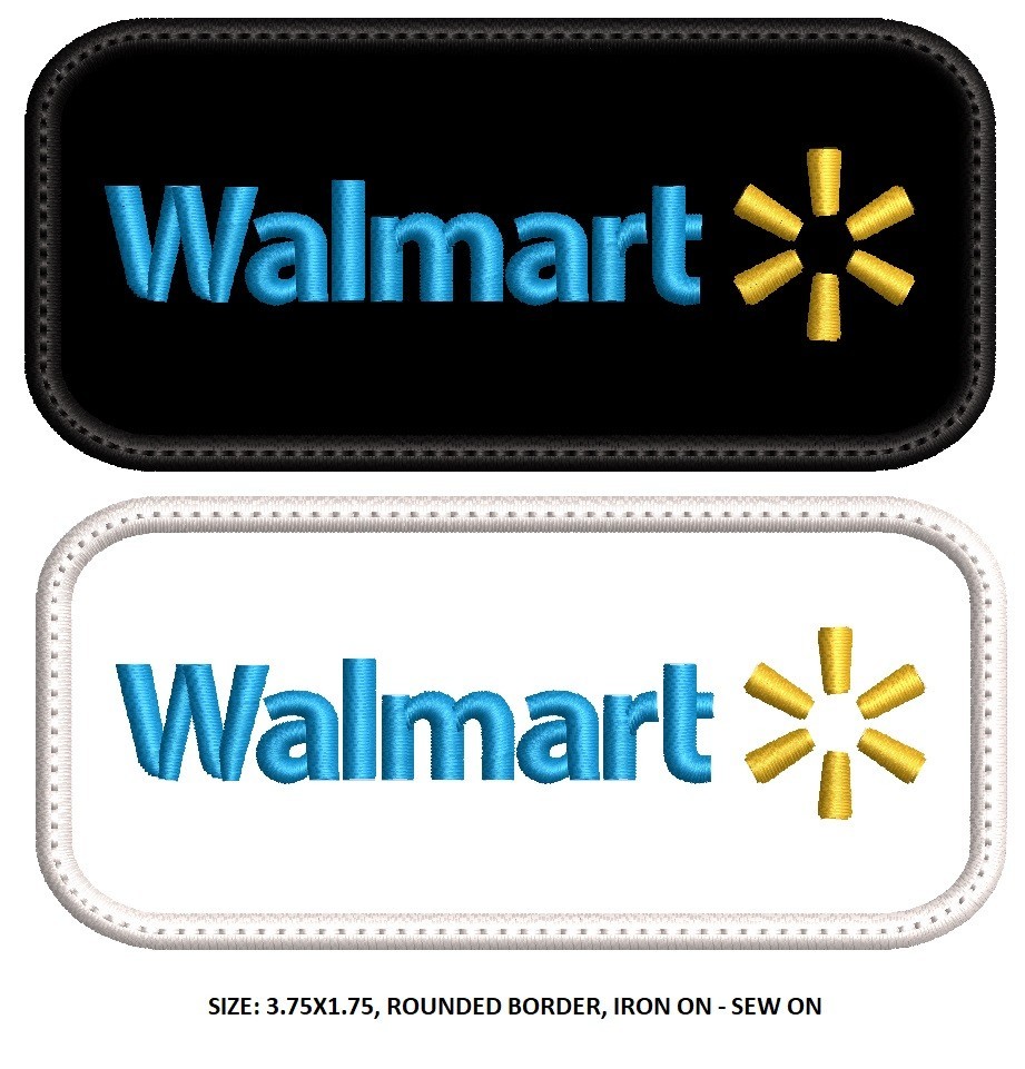 Walmart Embroidered Patch approx 3.75x1.75" iron or sew, USA seller, Stock Item