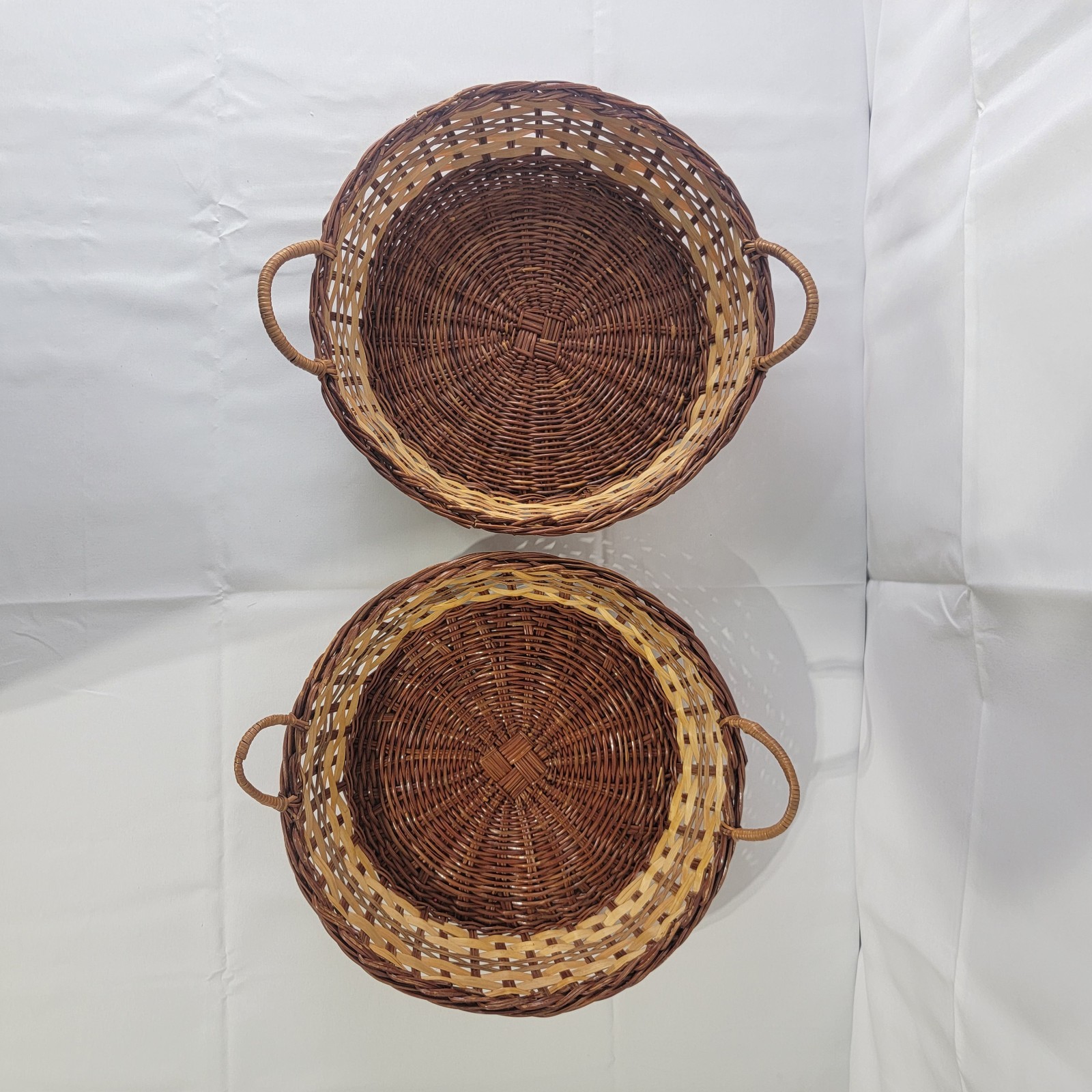 Woven Wicker 11" Multi-Purpose. Baskets Set of 2