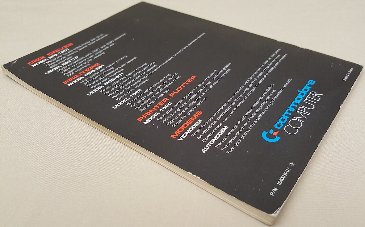 Commodore 1541 Disk Drive User's Guide ©1982 Commodore Manual Book 64 64C 128