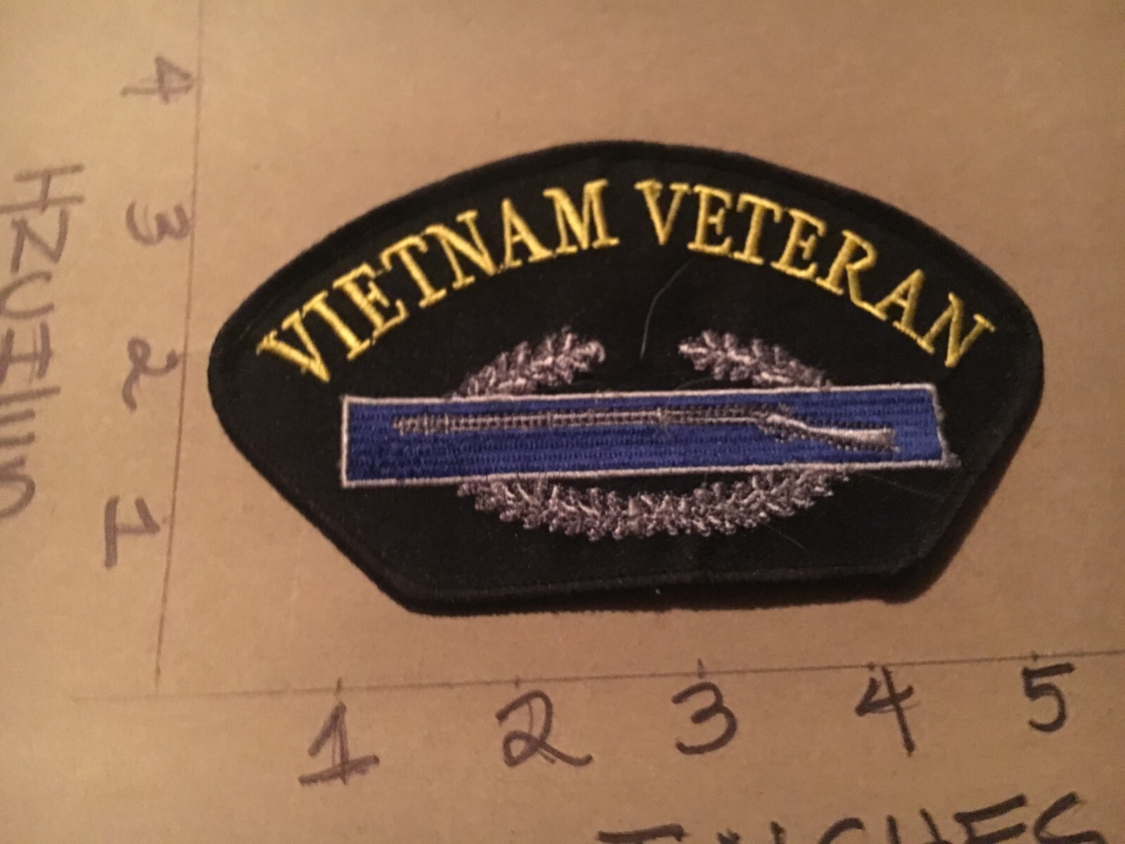 Vietnam Veteran with Combat Infantry Badge CIB Hat Patch 4/25/25 modern variant2