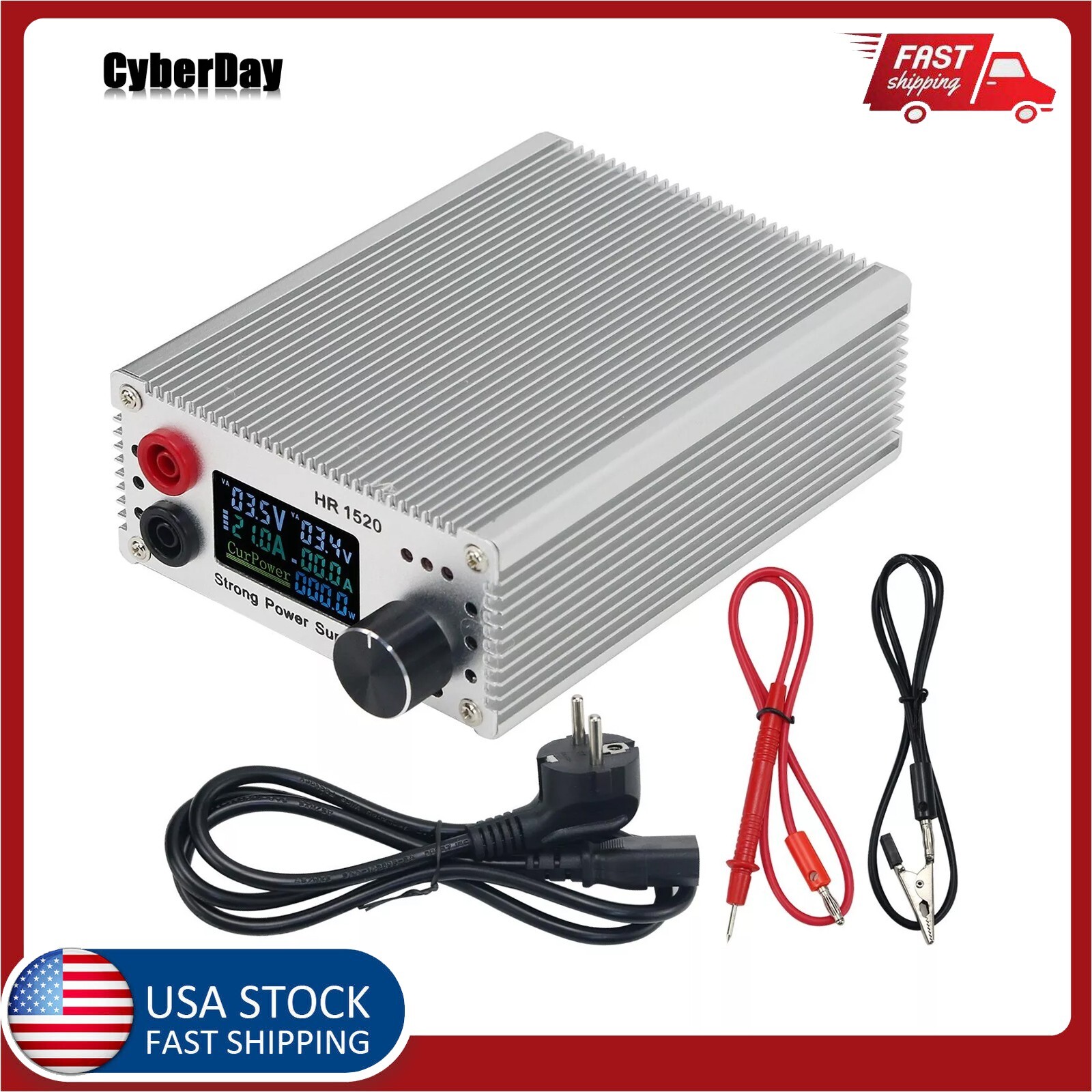HR1520 Adjustable Power Supply DC Regulated Power Supply for Short Circuit Test