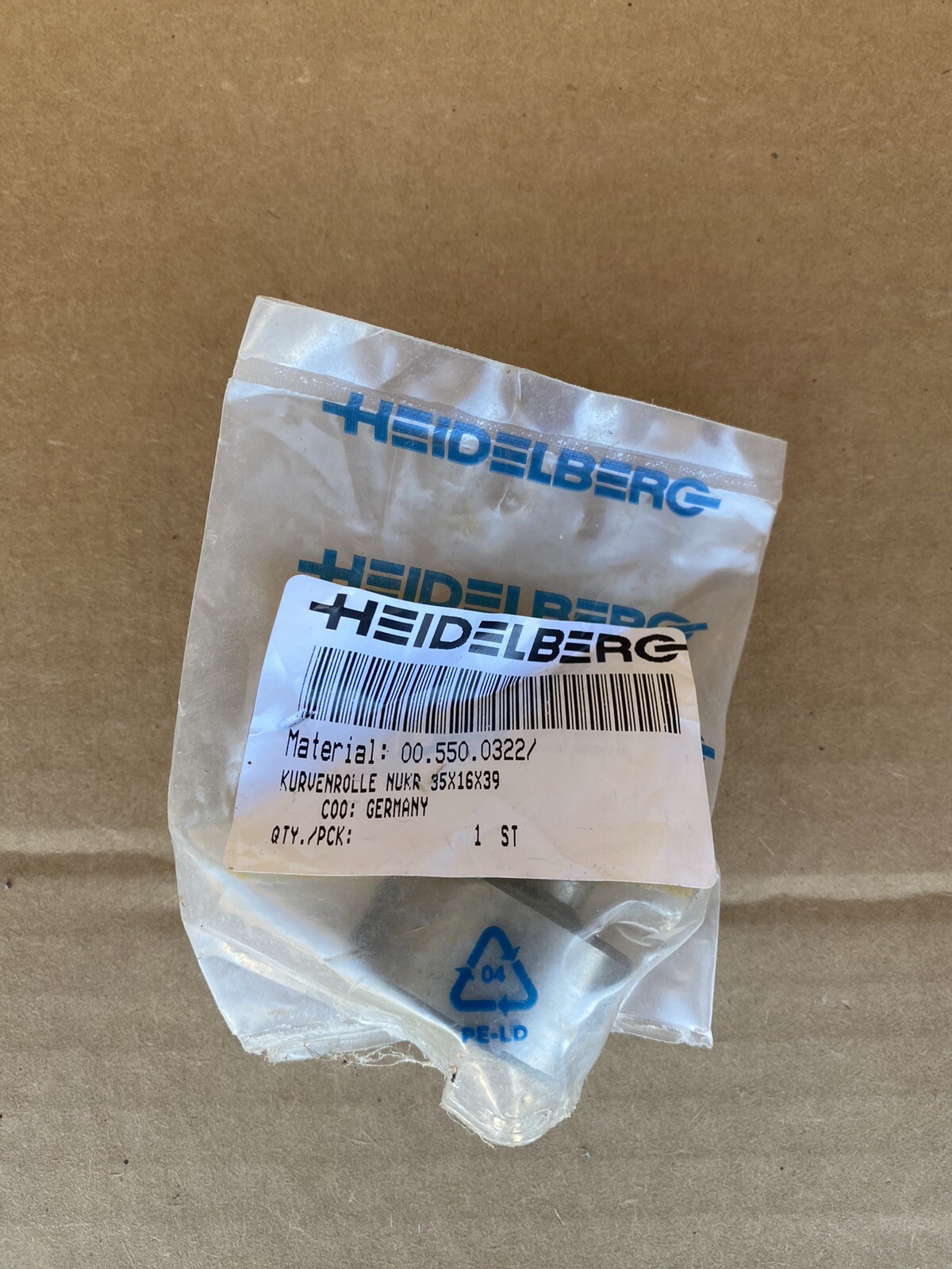 Heidelberg 00.550.0322 (F-53125.02) Cam Follower SM72/SM74/SM102 New Germany