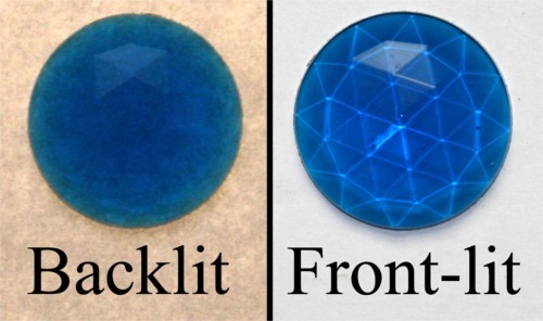 30mm 1-3/16" German Round Faceted Jewel - AQUA BLUE