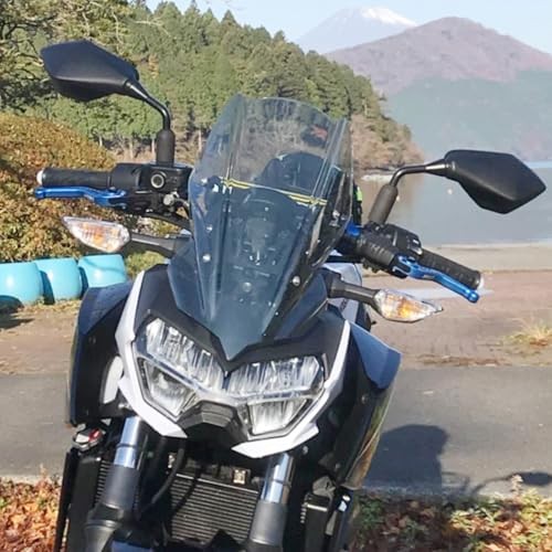 Motorcycle Windshield Deflector with Mounting Bracket for Z400 Z250 Light Smoke