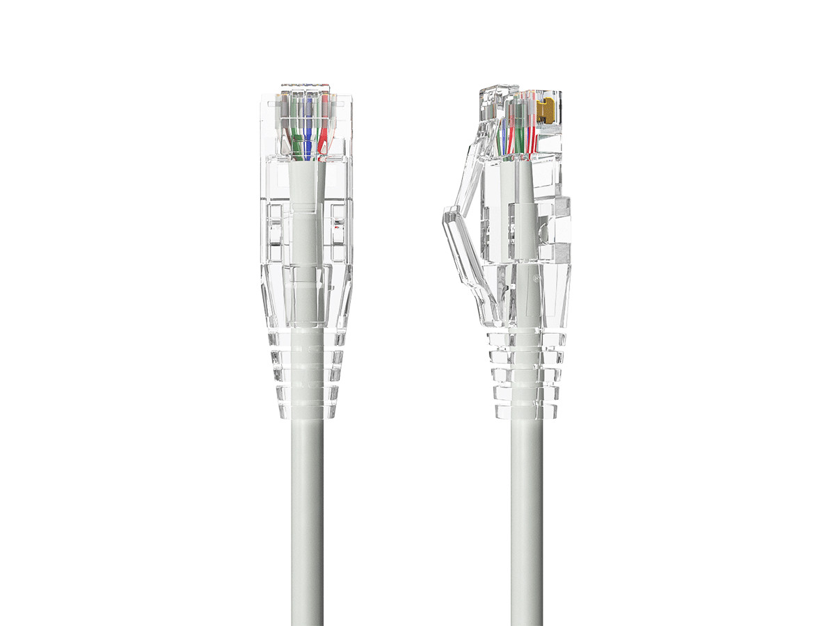 6ft Slim Cat6 Ethernet Cable Thin 28AWG Snagless RJ45 for Gaming PS5 TV, Gray