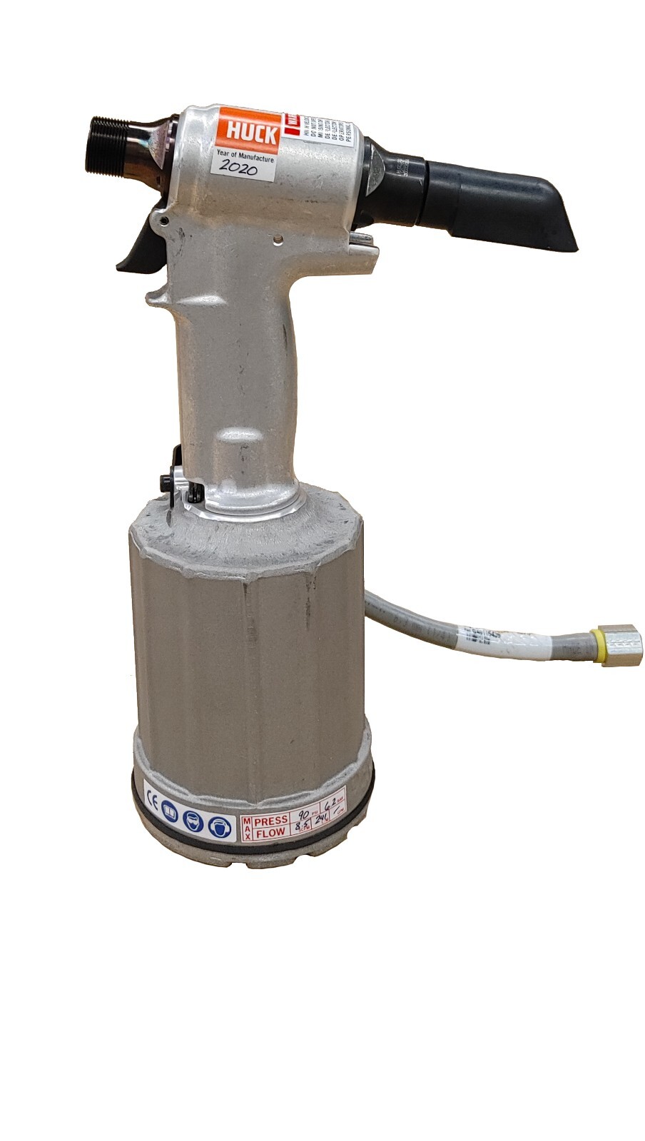 Huck 2025 Pneudraulic Riveter; 0.675 Inch Stroke for Peterbilt Hoods