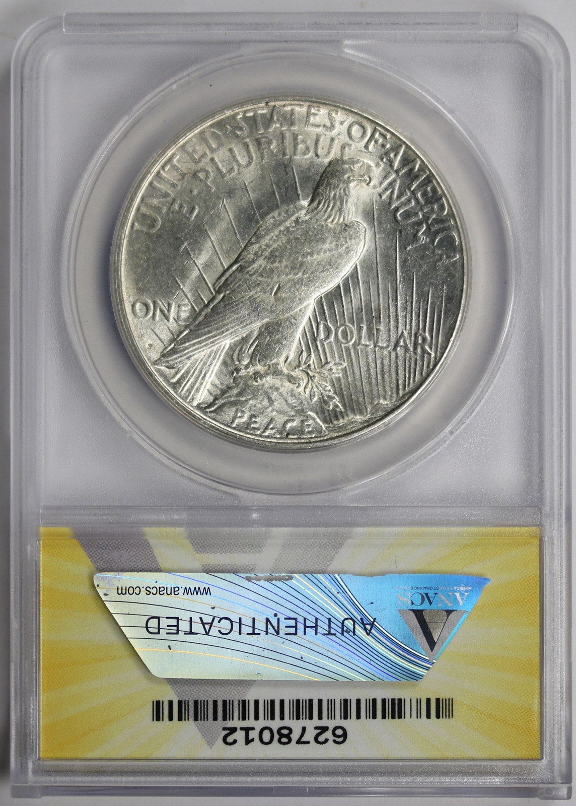 1923-S Peace Silver Dollar AU 58 ANACS