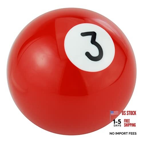 Billiard Ball Gear Stick Shifter Head Resin Transmisson Shift Lever Knob Red 3