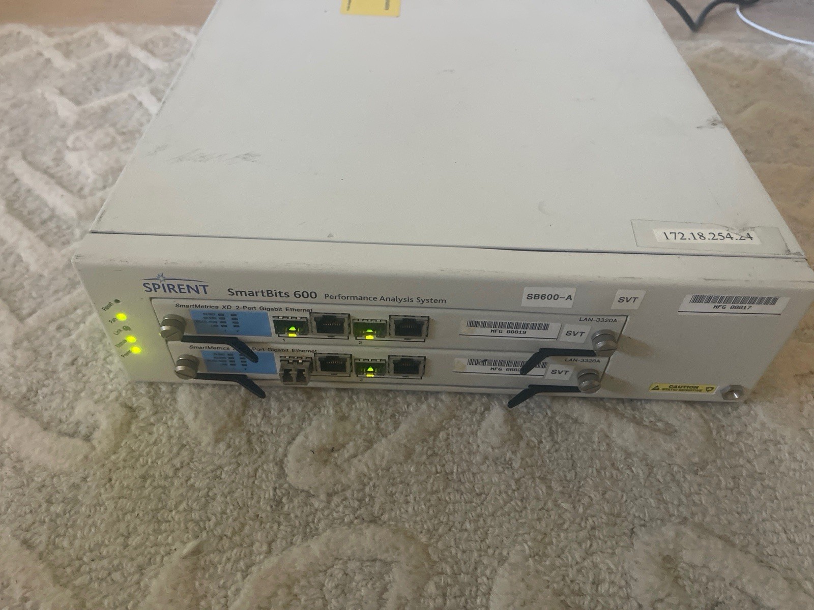 Spirent SmartBits 600 SB600-A Network Analyzer w/ 2x LAN-3320A Modules
