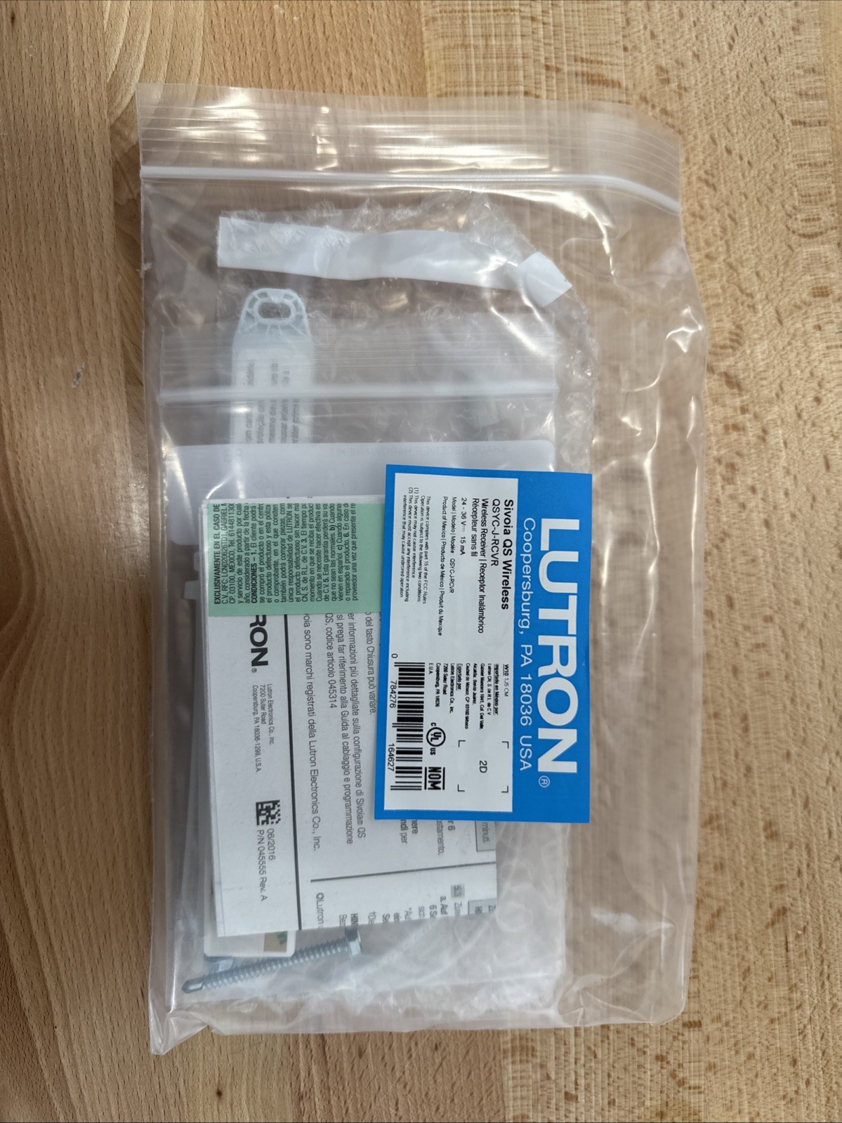 Lutron QSYC-J-RCVR Sivoia QS Wireless Receiver QSYCJRCVR Price EACH SHIP TODAY