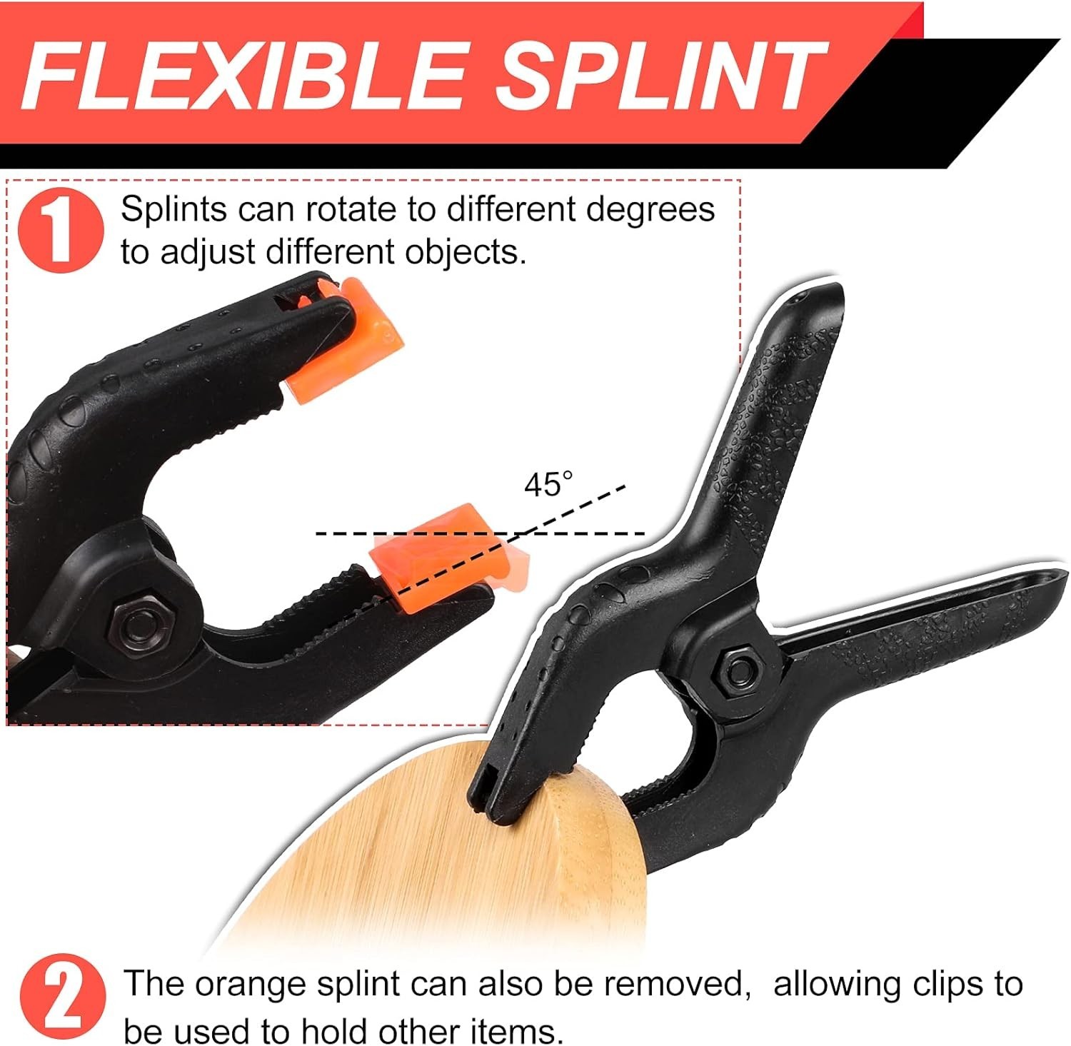 3.5 inch Plastic Spring Clamps, 12 Pack - Ideal for Crafts & DIY Projects