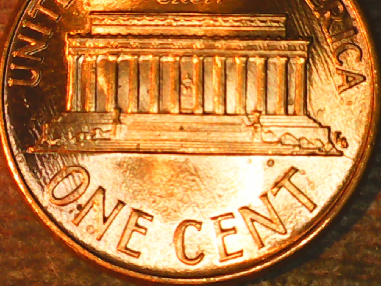 1990 Penny Die Crack Reverse
