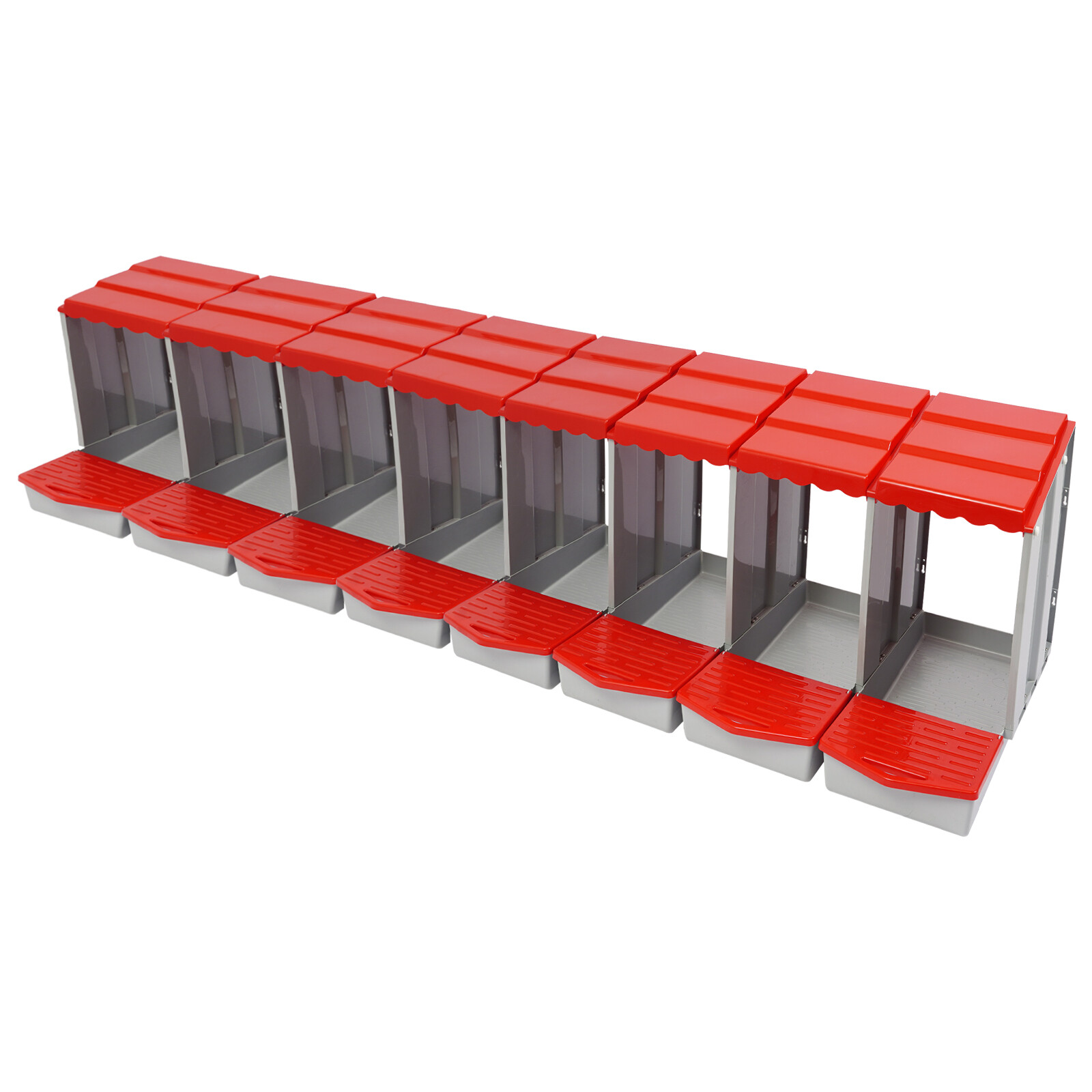 8-Compartment Chicken Nesting Box with Egg Collection Chicken Laying Boxes Farm