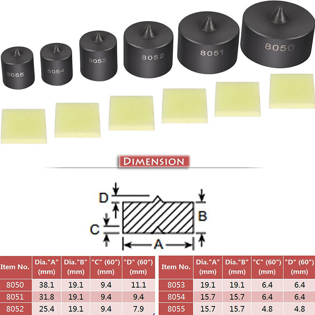 OTC 8056 Shaft Protector Kit for Gear Puller Push-Puller Bearing Removal Tool