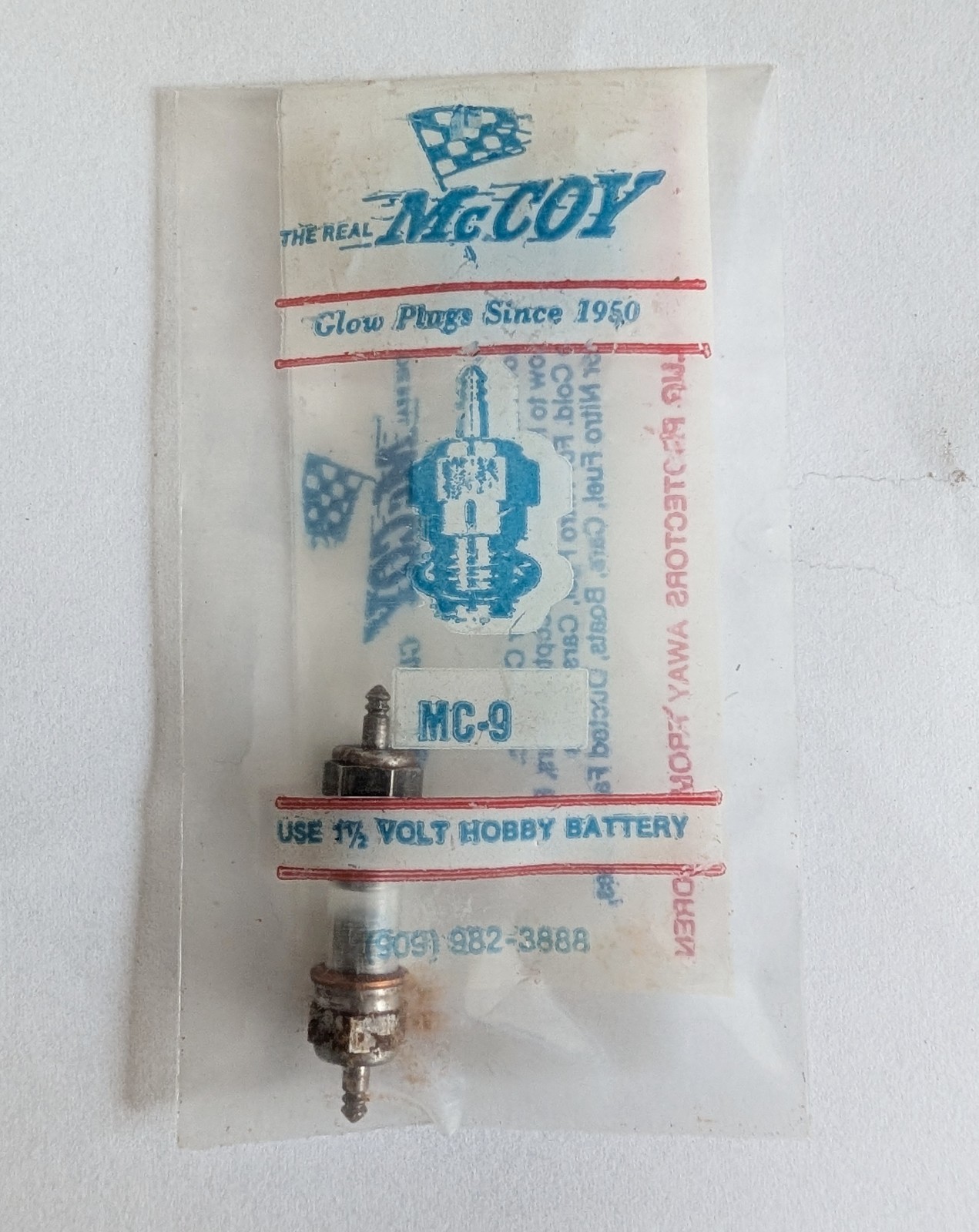 McCoy GLOW PLUG -MC-9 Sealed NOS ( 2 Pack)