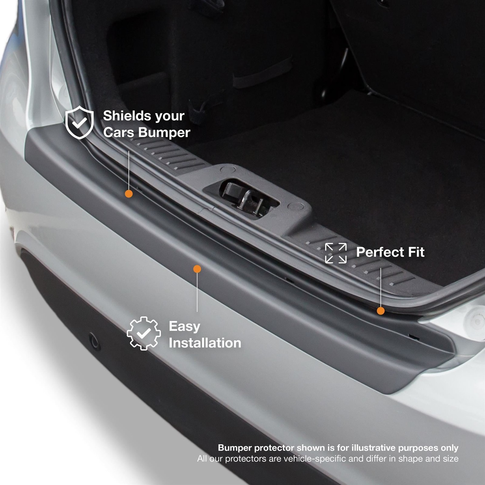 Travall Bumper Protector for Range Rover Evoque 2011-2018 ABS Plastic Rear Guard