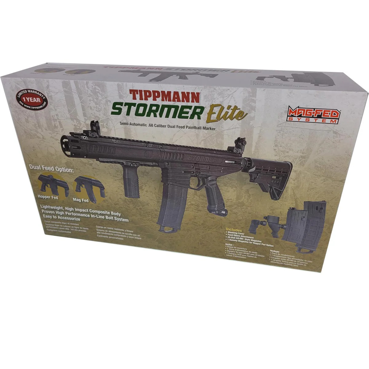 Tippmann Stormer Elite Dual Feed Paintball Marker Black