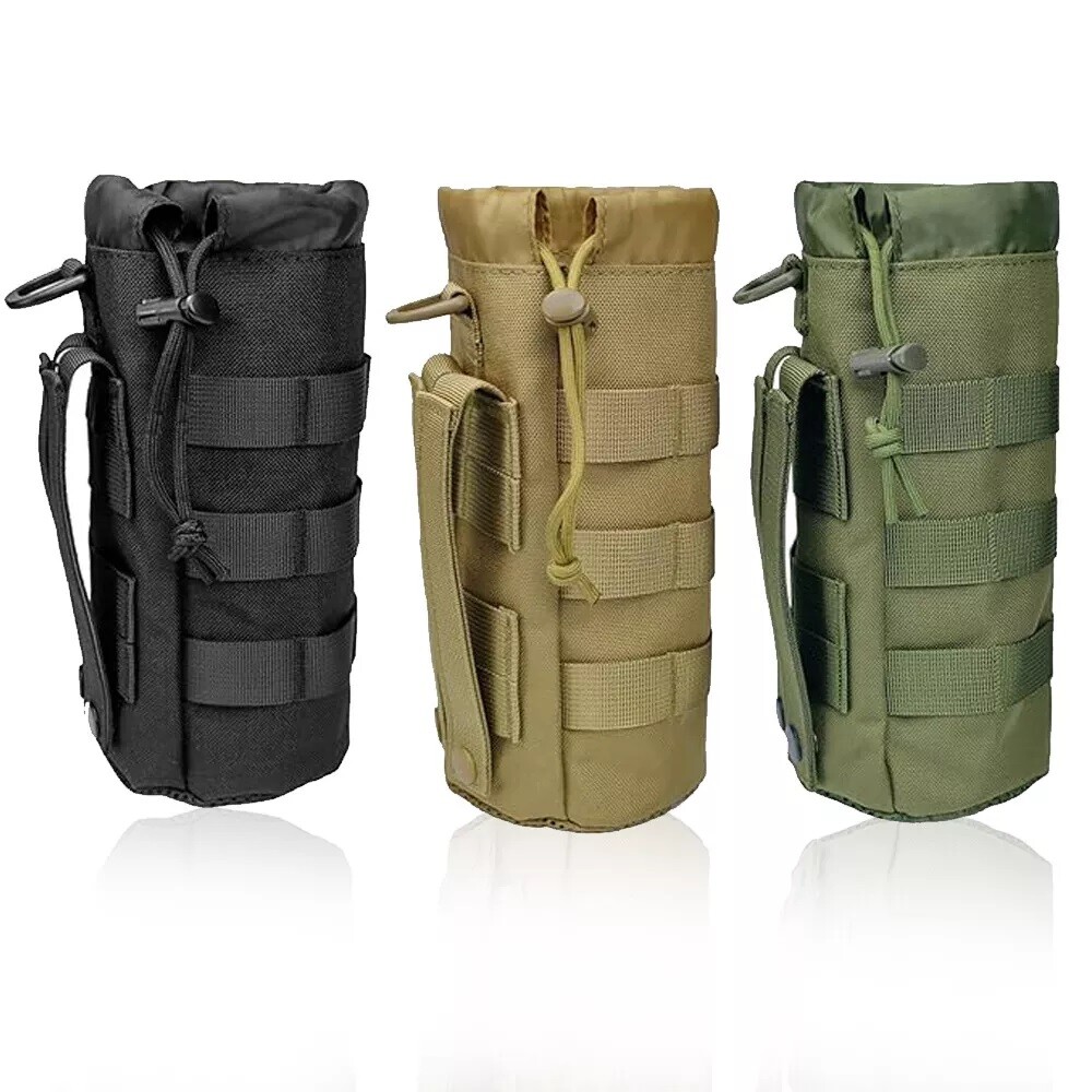 Tactical Molle Water Bottle Bag Military Outdoor Hiking Belt Holder Kettle Pouch