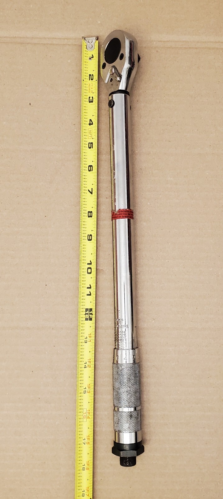 Great Neck 1/2 Drive Click Style Torque Wrench 10-150 Ft/Lb. Estate Find