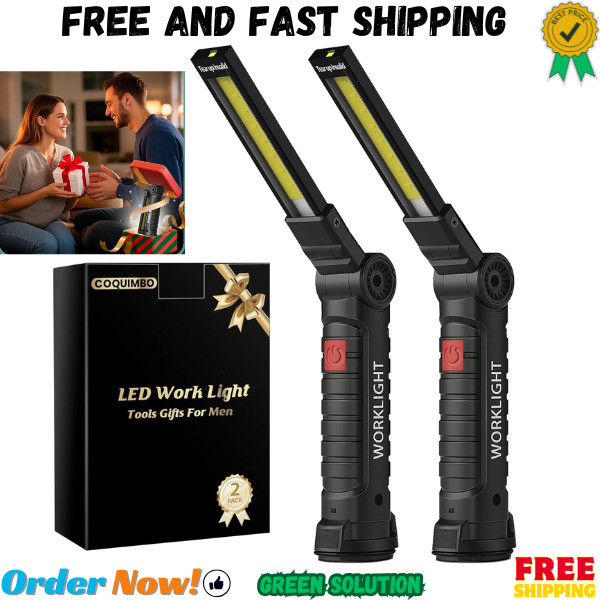 Tool Gifts for Men Dad Husband, Rechargeable LED Work Light BBQ Grill Accessorie