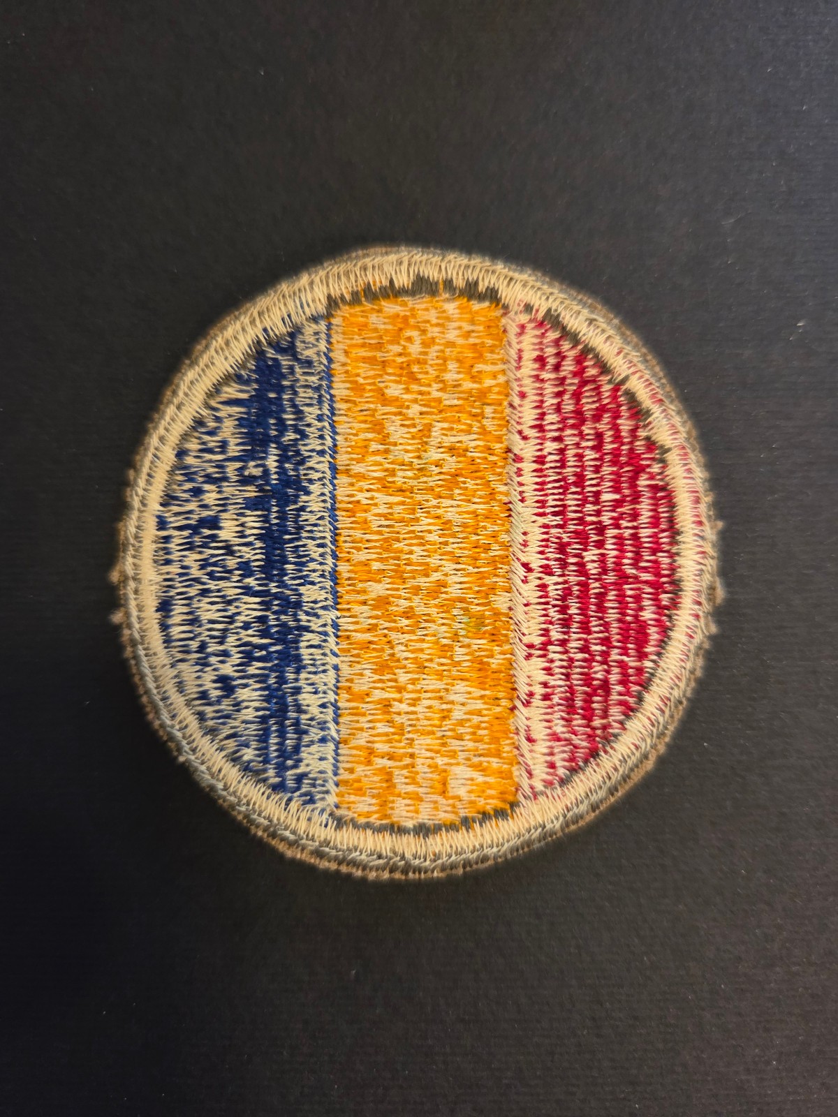 US Army Replacement and School Command SSI patch cut edge WWII WW2