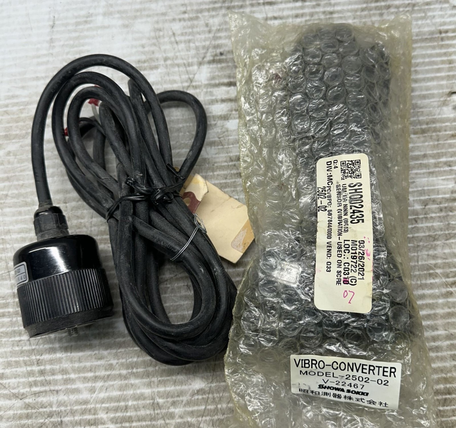Showa Sokki #2502-01 Vibro-Converter Sensors See pics 30 days warranty
