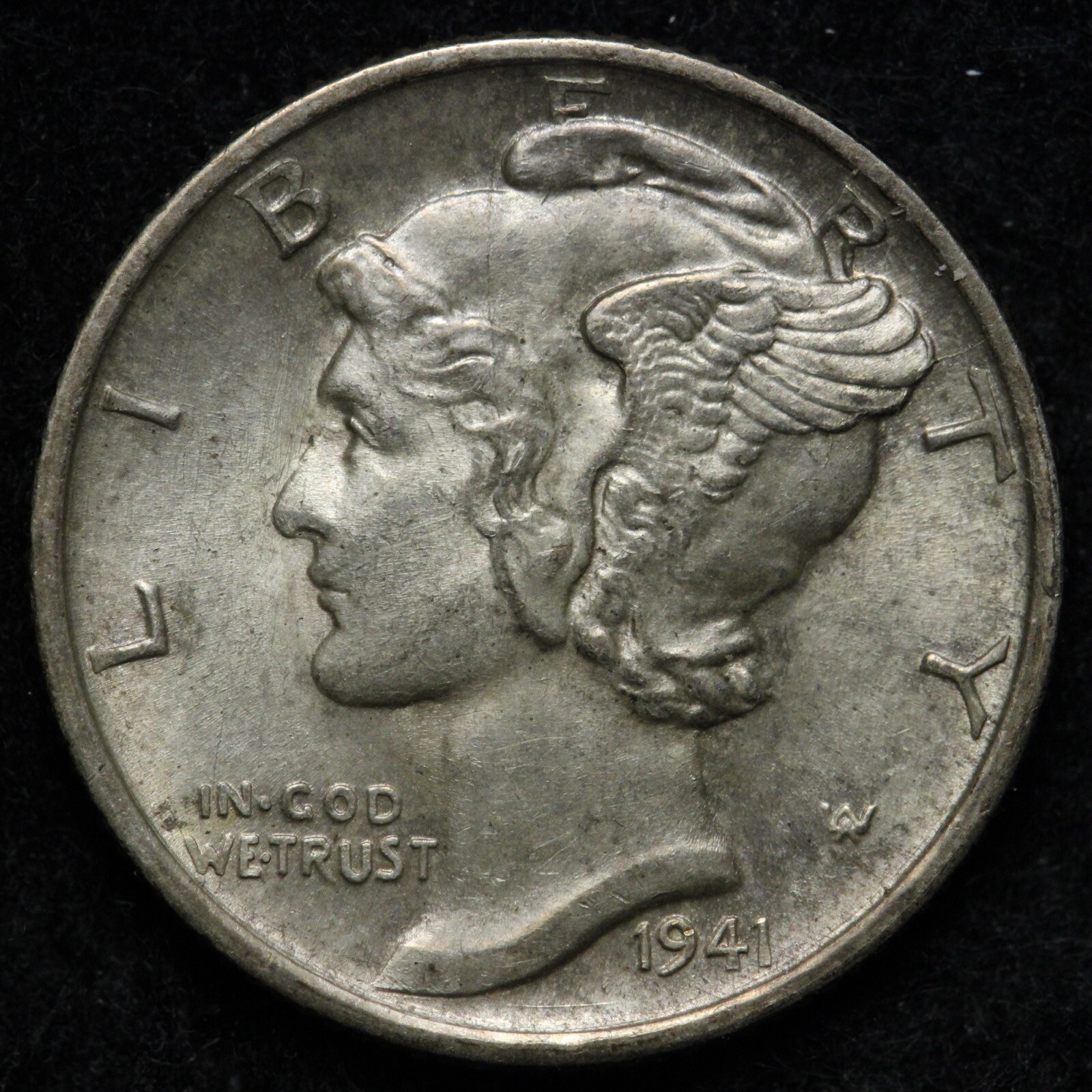 1941-S Mercury Silver Dime UNC *UNCIRCULATED* MS DIE CRACK E191 TSB