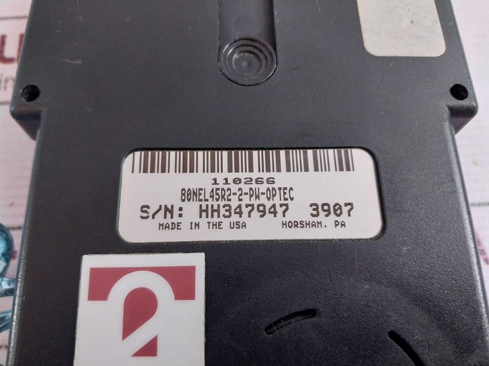 Optech 80NEL45R2-2-PW-OPTEC Optical Power Meter Rev: D