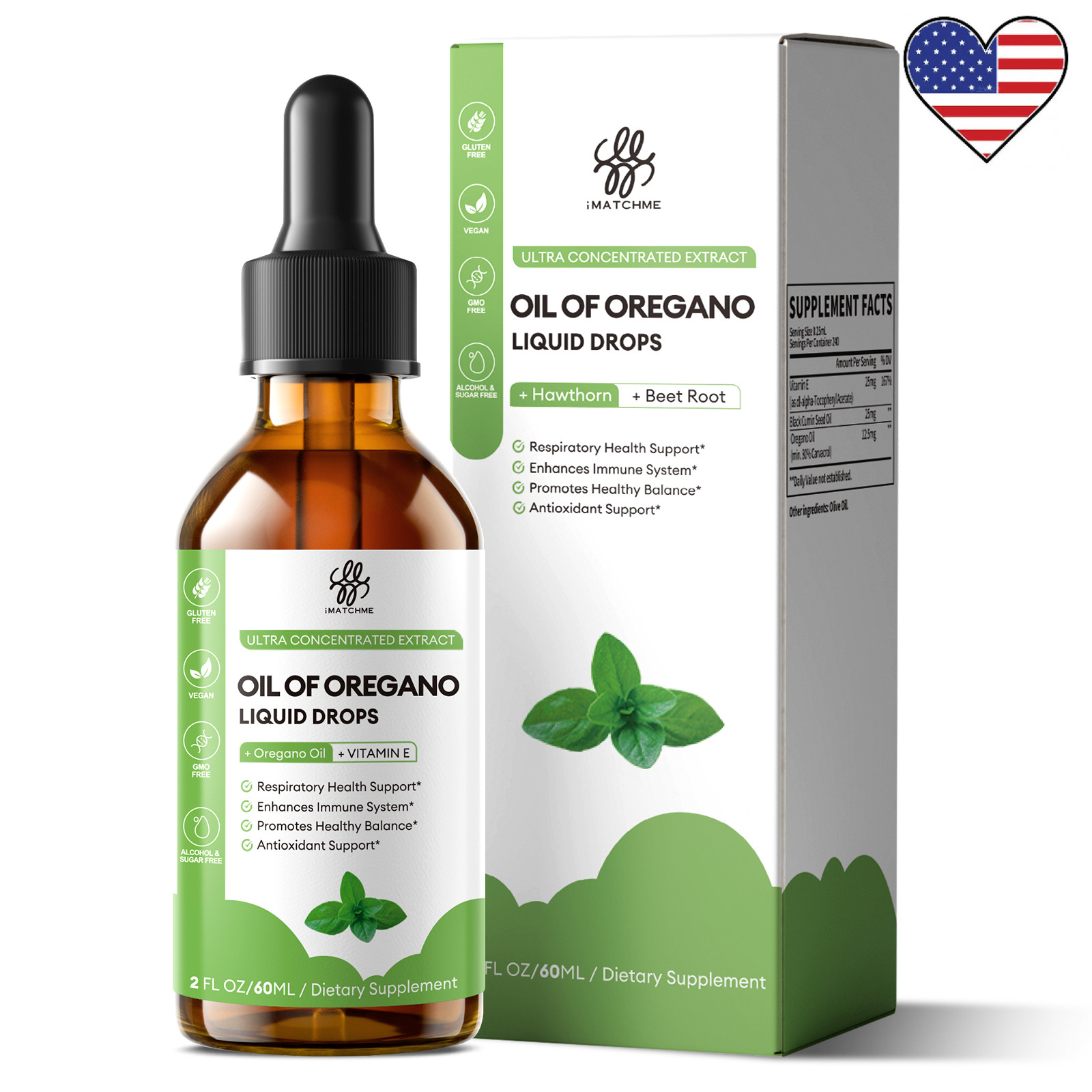 Organic Oil of Oregano w/ Black Seed Oil  High Carvacrol Liquid | Vegan Drop 2oz