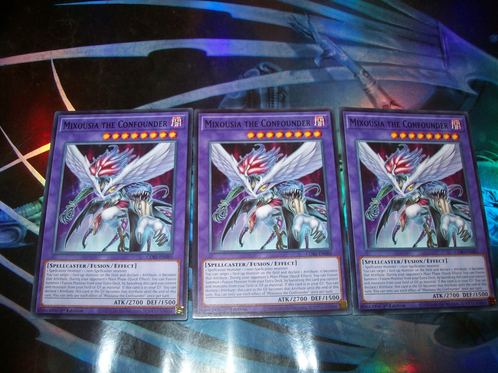 3x Mixousia the Confounder 1st Edition Common CORI-EN085 Yu-Gi-Oh!