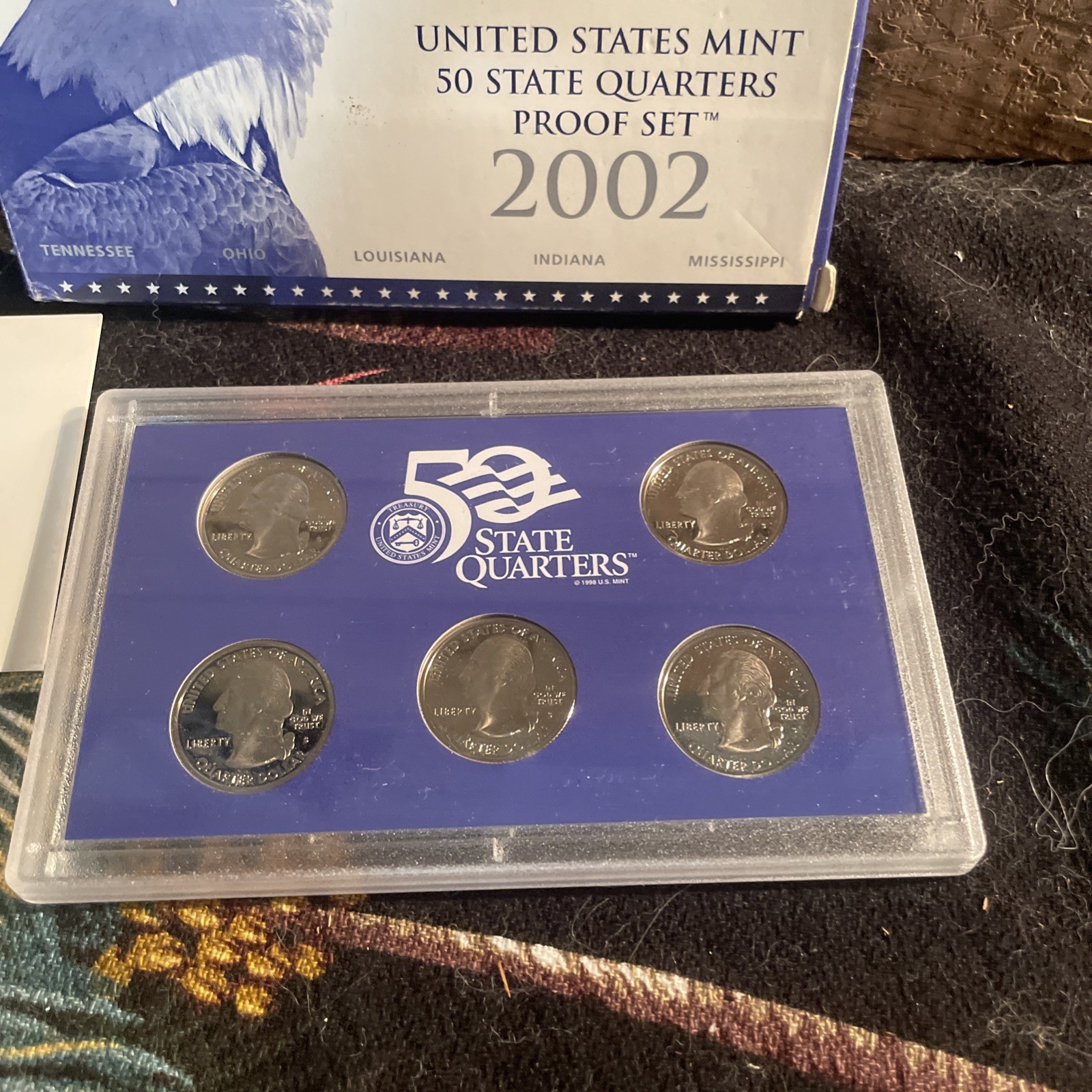 2002-S U.S. Mint 50 State Quarters Proof Set With Mint Box & COA