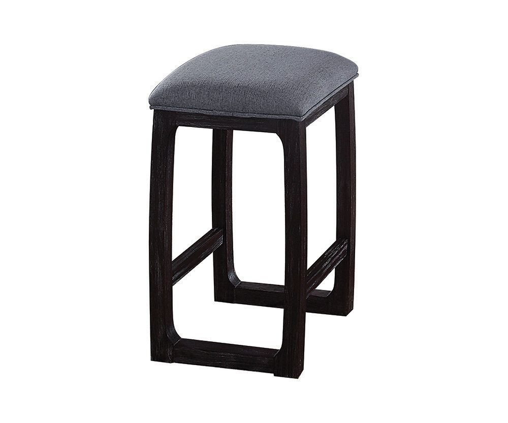 Fabric & Weathered Espresso Counter Height Stool - 24" Seat Height