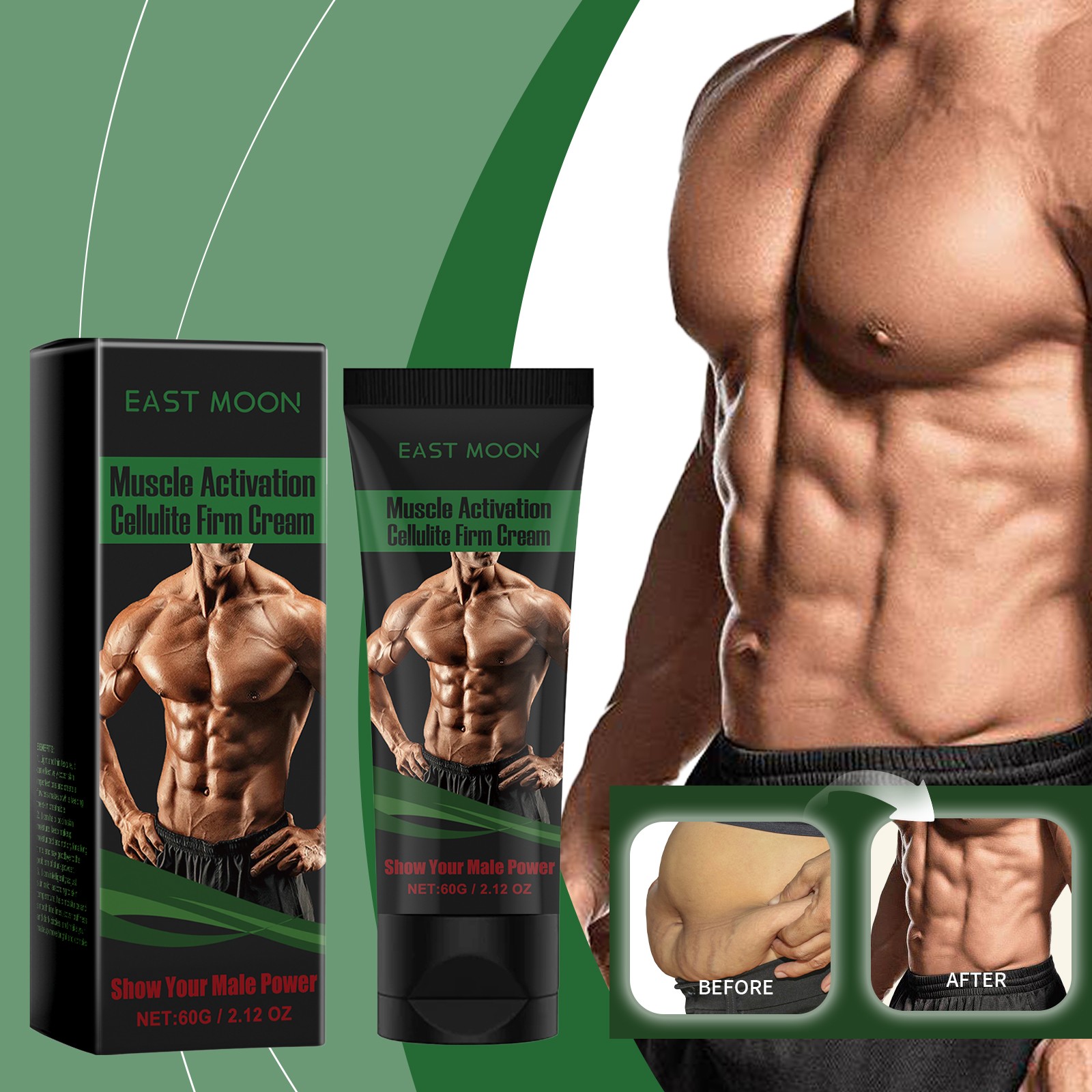 Men’s Muscle Cream Body Sculpting Fitness Massage Firming Cream