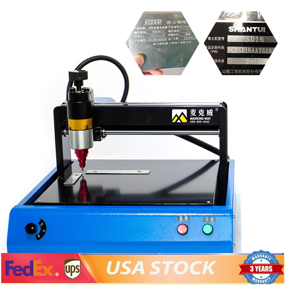 400W Electric Metal Marking Engraving Machine for Steel Plate Dog Tag Nameplate