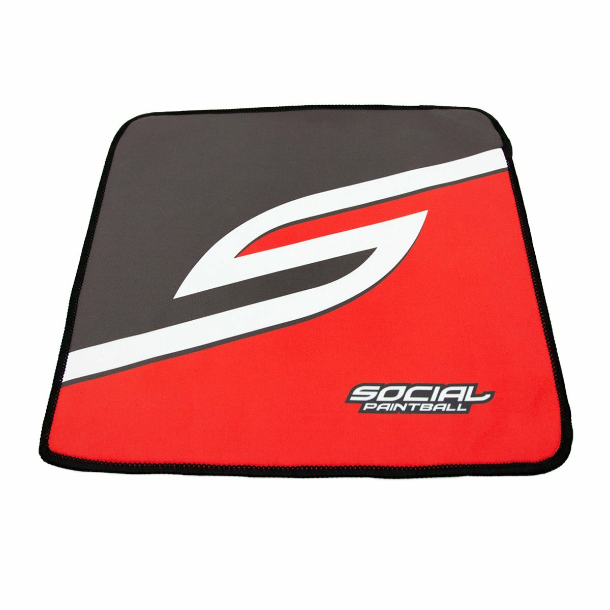 Social Paintball Microfiber Lens Cleaning Cloth Split S Black Red NEW
