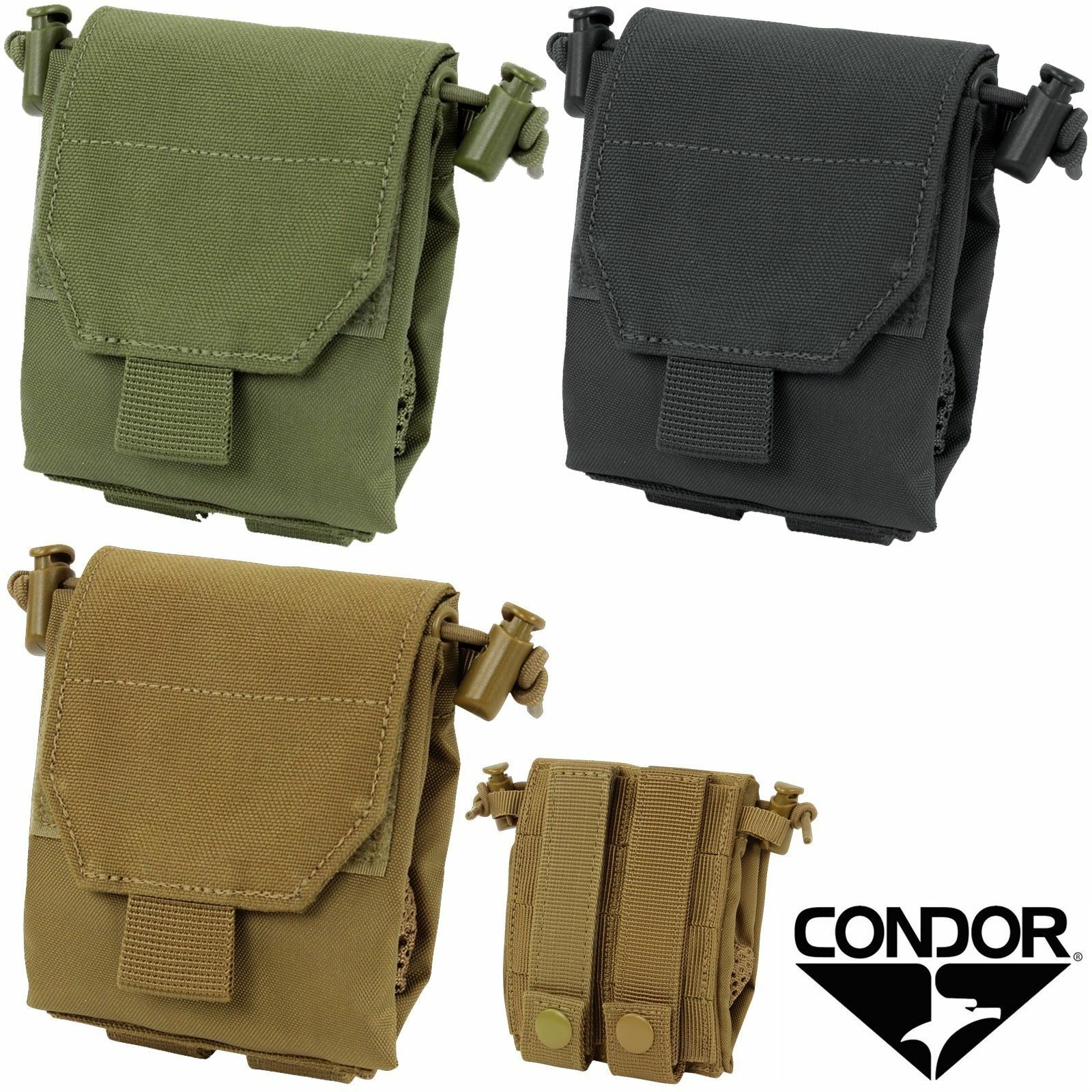 Condor 191172 Tactical MOLLE Micro Compact Roll-Up Utility Magazine Dump Pouch