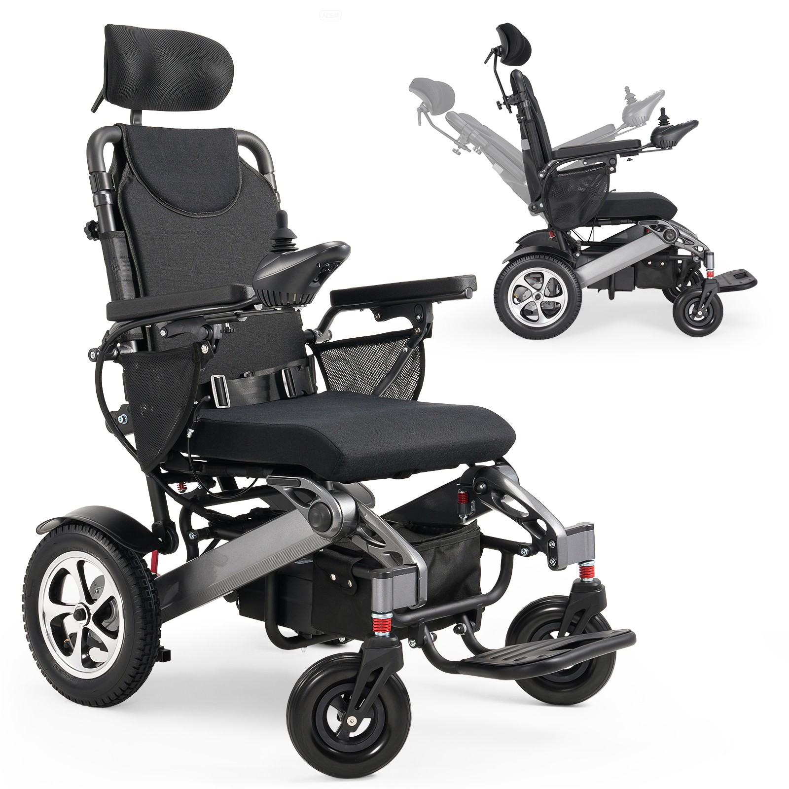 Used Reclining Power Electric Wheelchairs All Terrain Foldable Mobility Scooter