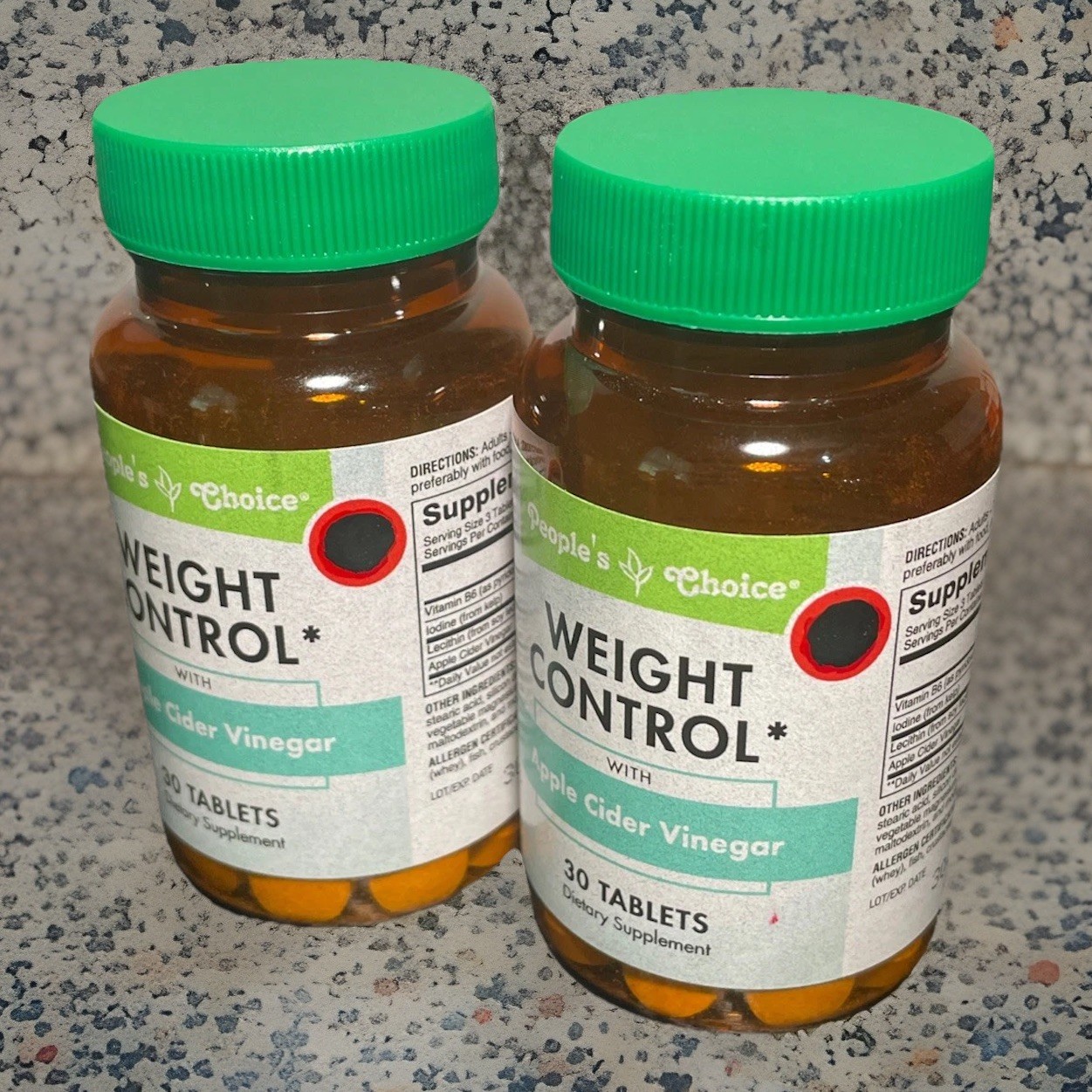People’s Choice Weight Control Apple Cider Vinegar Tablets 30ct 2pk New Sealed