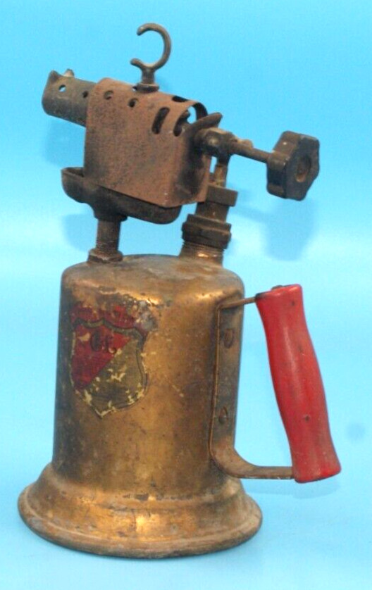 Antique Clayton & Lambert Gasoline Solder Plumber Torch Pump Brass Braze
