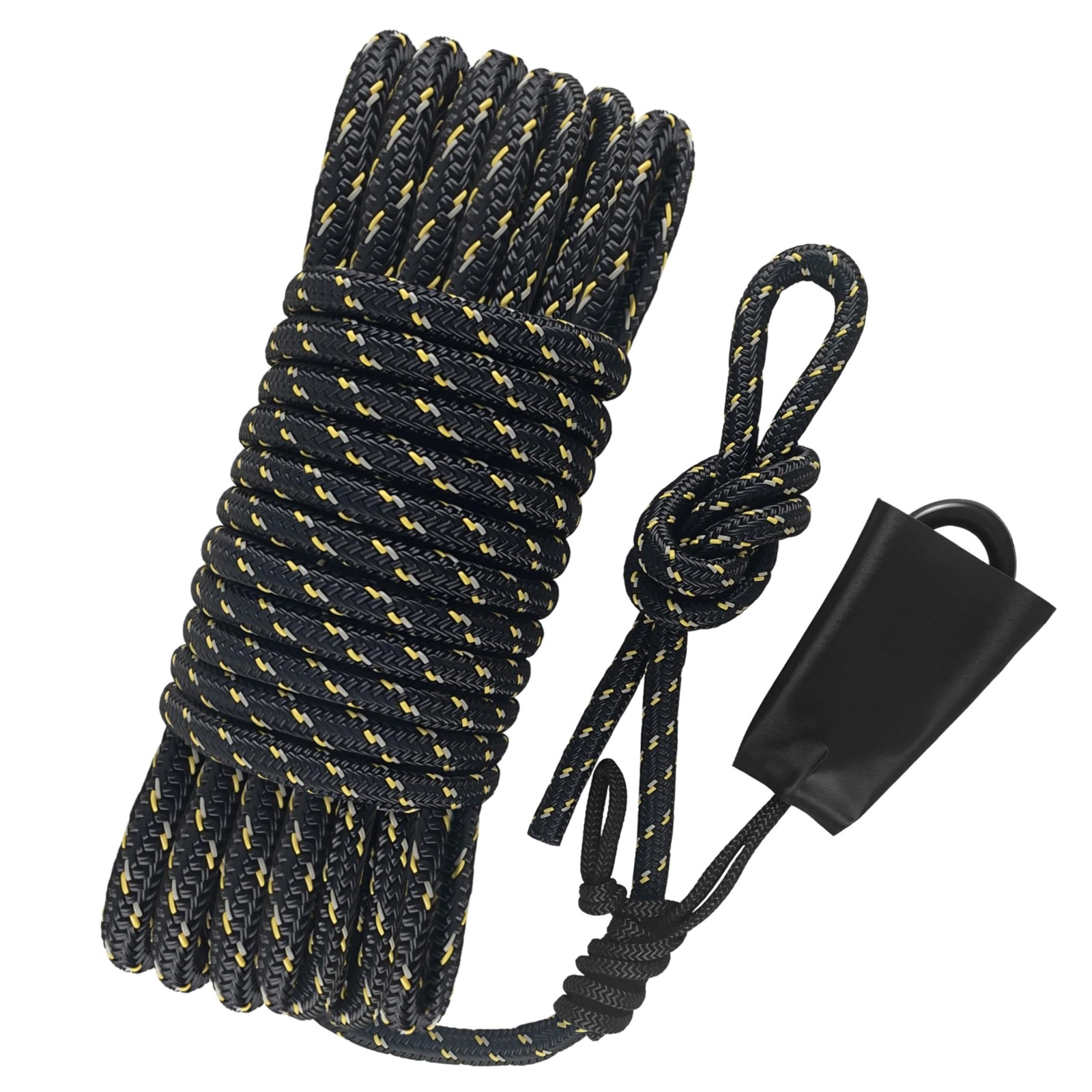 Hunting Safety Rope 30 Feet, Treestand Lifeline Rope Reflective Safety Lifeli...
